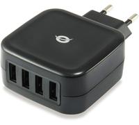 Cargador 4x USB 25W (Negro) - CONCEPTRONIC