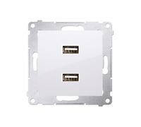 CARGADOR 54 MÓDULO BLANCO 2X USB TIPO A PREMIUM 54 DC2USB.01/11