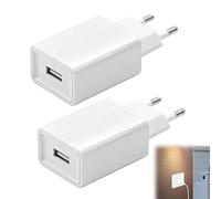 Cargador 5V 2A, 2-Pack Enchufe Cargador USB Charger, Enchufe USB Carga Rapida Movil Compatible con Phone Samsung Huawei Xiaomi LG para Teléfonos Móviles, Pulseras, Inteligentes Luces Led, Tabletas