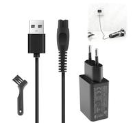 Cargador 5V Compatible con OneBlade 360 QP2734 QP2724 QP2834 QP2824 QP4631 MG7910 MG9510 MG9520 MG5950 Fuente de Alimentación con Cable USB de 1M para Afeitadora y Recortadora Negra