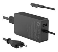 Cargador 65W 15V 4A Adaptador de Corriente para Microsoft Surface Pro 11/10/9/8/Pro 7/7+/6/5/ 4/3/X, Go 4/3/2/1, Surface Laptop 7/6/5/4/3/2, Book 3/2/1, con Puerto USB