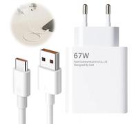Cargador 67W para Xiaomi, Cargador Rápido USB-C con Cable 1.5M, Adaptador de Coriente para Xiaomi 15, 14, 13, 13 Pro, Poco F7, F6, F5, Redmi Turbo 4, 3, Note 14, 13, 12.