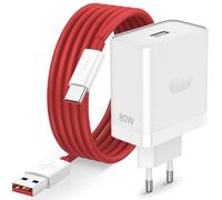 Cargador 80W y 1,8 Metro Cable para OnePlus Nord 5 CE5 5G CE4 Lite Nord CE3 2T, SUPERVOOC Adaptador de Cargador y Largo Cable USB C Carga Rápida Enchufe para OnePlus 13T 13R 13s 10 Pro Ace5 Pad 3 Open