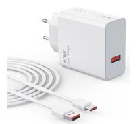 Cargador 90W USB C Rápido Turbo Carga Compatible con Xiaomi 15 Ultra, 14, 13 Ultra, Poco X7 Pro, F6, Redmi Note 14 13T 12S K80 K70 Turbo 4 3 con Cable Tipo C 1M Adaptador de Pared Turbo Charger