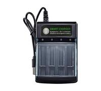 Cargador AA,Cargador, Cargadores domésticos Cargador USB inteligente AA, Cargador de paquete de baterías con indicador Cargador de pilas alcalinas de 1.5V