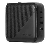 CARGADOR PORTATIL TARGUS 100 W GAN CHARGER - MULTI PORT - WITH TRAVEL ADAPTERS