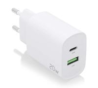 CARGADOR AISENS 20W 1XUSB-C PD3.0 1XUSB-A QC3.0 BLANCO