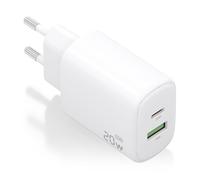 Aisens A110-0909 Cargador GaN 20W 1xUSB-C PD3.0 1xUSB-A QC3.0 Blanco