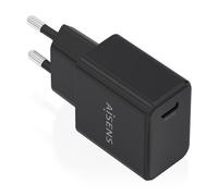 Aisens cargador gan usb-c pd3.0 1xusb-c 20w, negro