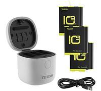 Cargador All-in Box con 3 compartimentos para Hero 9/Hero 10/Hero 11/Hero 12 + 3 baterías - TELESIN
