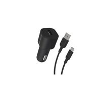 Cargador Auto MUVIT MFC (USB-2.4A + USB-C - 1m - Blanco)