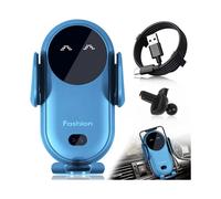 (Cargador azul) Cargador inalámbrico Soporte para teléfono de coche iPhone 11 12 13 Pro max 8 plus Xiaomi