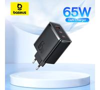 Cargador Baseus 65W GaN PD carga tipo C cargador USB soporte QC cargador rápido portátil para iPhone 17 16 15 14 13 12 cargador de ordenador portátil