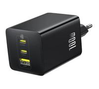 Cargador Baseus EnerFill FE11 100W USB-C 3 Puertos GaN 6 Negro Cósmico