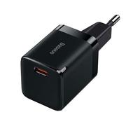 Cargador Baseus GAN3 30W 1C USB-C GaN3, carga rápida, compacto, negro