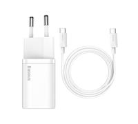 Cargador Baseus TZCCSUP-L01 25W Super Si USB-C carga rápida blanco