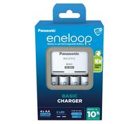 Cargador Básico Panasonic Eneloop + 4 Pilas Recargables AA 2000 mAh BQ-CC51E