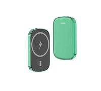 Cargador Batería Externa inalámbrico portátil Mini Power Bank para Magsafe 15W Carga inalámbrica PD 20W Power Bank 10000mAh para teléfonos móviles de la Serie de Apple 12 (Color : Green)