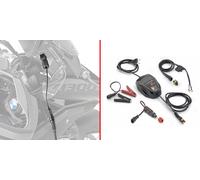 GIVI S511 Cargador de batería y mantenedor de carga para moto, compatible con BMW R GS 1200/1250/1300