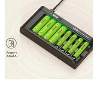 Cargador baterias li-ion tipos aa, aaa, r03, r06 xtar-lc4-1.5v 8 cel