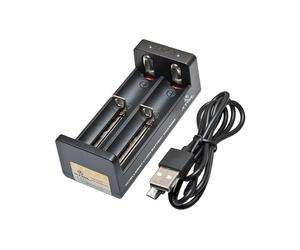 Cargador baterias litio 18650 2 baterias por usb