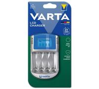 Cargador LCD Varta incl. adaptador de 12 V y cable USB