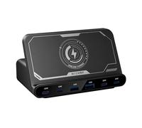 Cargador BlitzWolf BW-S27 160W 6 puertos USB-C y USB-A inalámbrico negro