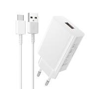 Cargador Carga Rapida,18W Cargador Quick Charge 3.0 Fuente de Alimentación con Cable de 2M,Cargador Movil Carga Rapida para Samsung Galaxy S24/S23/S22/S21/S20/S10/S9/A13/A14/A33,Huawei, Xiaomi,Sony