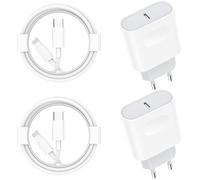 Cargador Carga Rapida for iPhone 14/14 Pro/14 Pro Max/14 Plus/13/12/11/XS/XS MAX/XR/X, 20W 4-Pack USBC Enchufe Rapido con 2M Cable Cabezal Adaptador Pared Charger Corrient Wsehnga