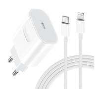 Cargador Carga Rápida para iPhone 14/13/12/11/Pro MAX Plus Mini SE XR X XS, Certificado Apple MFi Cable Lightning 2m con Cargador Rápido 25W USB-C, USB-C Power Delivery Charger