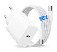 Cargador Carga Rapida para iPhone 16 15/16 15 Pro/16 15 Pro Max/16 15 Plus/iPad 10 Generación iPad Pro, Cargador USB C Carga Rapida Tipo C Adaptador Corriente USB c con Nailon Trenzado Cable USB C 2M