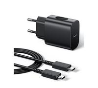 Cargador Carga Rapida para Samsung Galaxy S24/S23/S22/S21/S21 Ultra/S20/Note 20/10/9/8/A73/A53/A52/S10/S9, KRSEUB 25W Cargador USB C con Cable 2M Enchufe Tipo C Rapido Pared Corrient Adaptador Cabezal
