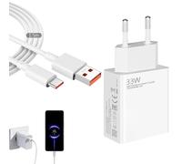 Cargador Cargador rápido de 33 W para Redmi y Cable USB-C 1.5 m Fuente de alimentación con 6 A Cable de Carga, Cable de alimentación Turbo, Compatible con Xiaom Redm Note 14/13/12, Xiaomi Mi 11 10 10T