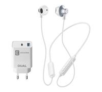 Cargador Cellular Line CHARGEMUSICIPHBT Kit De Carga Y Música Blanco