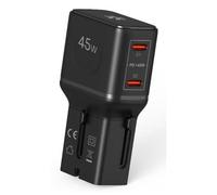 Cargador Celly MULTIPLUGSL45W Interior 45W USB-C y USB-A Carga Rápida Negro