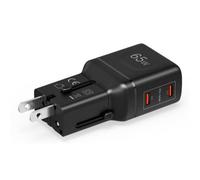 Adaptador de Viaje Universal 65W con Doble USB-C, Compatible en más de 150 países