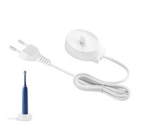 Cargador Cepillos Eléctricos para Oral-B Braun Modelo 3757, Base de Carga Inductiva Impermeable, Compatible con Oral B iO2 iO3 iO4 iO5 iO6/Pro/Genius/Smart/Vitality Series con Cable 100 CM EU (Blanco)