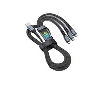Cargador Coche 1 Unidad PD100W Línea De Carga Rápida Fuente De Alimentación De Carga Multifunción Digital Tres En Uno USB-C para Samsung Galaxy IPhonees Cargador Coche Carga Rápida
