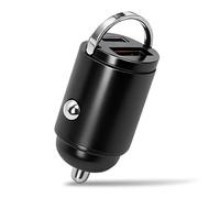 Cargador Coche Carga Rápida 45W Mini Enchufe Mechero Dual USB-C para Viajes Adaptador Compacto Aluminio Compatible con iPhone Samsung Huawei Xiaomi Tablets iPad Dispositivos Android Seguro