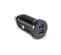 CARGADOR COCHE MINI SBS 2x USB 12/24V 2400 mAh CARGA RAPIDA NEGRO