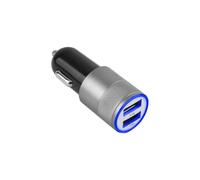 Cargador de coche USB con puerto dual QC3.0, 36W/6A. Mini cargador rápido metálico compatible con iPhone 12/13/11/pro/XR/X/XS, Note 9, Galaxy S10/S9/S8 y Air.