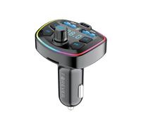 Cargador Coche USB-C / 2 USB-A 20W con Transmisor FM Bluetooth y Micro-SD