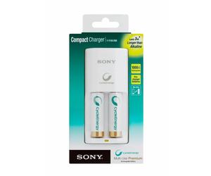 Cargador Compacto Sony BCG34HW2RN Cycle Energy NiMH con Dos Baterías AA de 1000 mAh