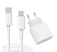 Cargador Compatible con iPhone Carga Rapida, 20W USB-C con Cable Tipo C 2M, Adaptador de Pared Enchufe Carga Segura para Modelos 14/13/12/11/X/XS/XR/SE/8/7/6, Compatible Universal