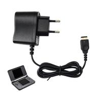 Cargador compatible con Nintendo DS 1ª generación y Game Boy Advance SP, Cable de carga de repuesto 5V, Adaptador de corriente con entrada 100-240V y enchufe EU, Color negro para NDS Classic y GBA SP