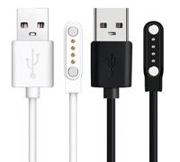 Cargador Compatible con SaveFamily Reloj Inteligente- Cable de Carga y Estación de Carga para SaveFamily Iconic Plus 2/SaveFamily Slim 4G/SaveFamily SaveWatch Plus 4G Reloj Inteligente (Blanco+Negro)
