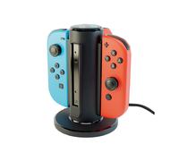 Cargador cu?druple Joy-Con - Estaci?n de carga de 4 ranuras para Switch - Soporte de carga compatible con controles de Nintendo Switch - Indicador de