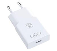 Cargador DCU Tecnologic 37300920 USB-C Power Delivery 20W ultrafino blanco
