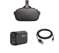 Cargador de 20 W para Meta Quest 3/2/1, doble puerto USB A, USB C, cable de carga rápida compatible con auriculares Oculus todo en uno VR Gaming, Pico, iPhone 15/15 Pro/15 Plus/15 Pro Max, i Pad