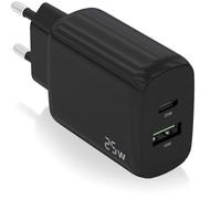 Cargador de 25 W: 1xUSB-C PD3.0 1xUSB-A QC3.0 (negro) - AISENS